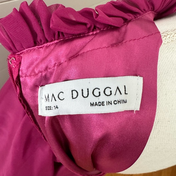 Mac Duggal Raspberry High Low Dress - Picture 9 of 9